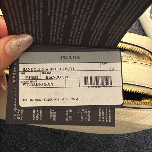 Prada White Calfskin Small Leather Shoulder Bag - Picture 8 of 9